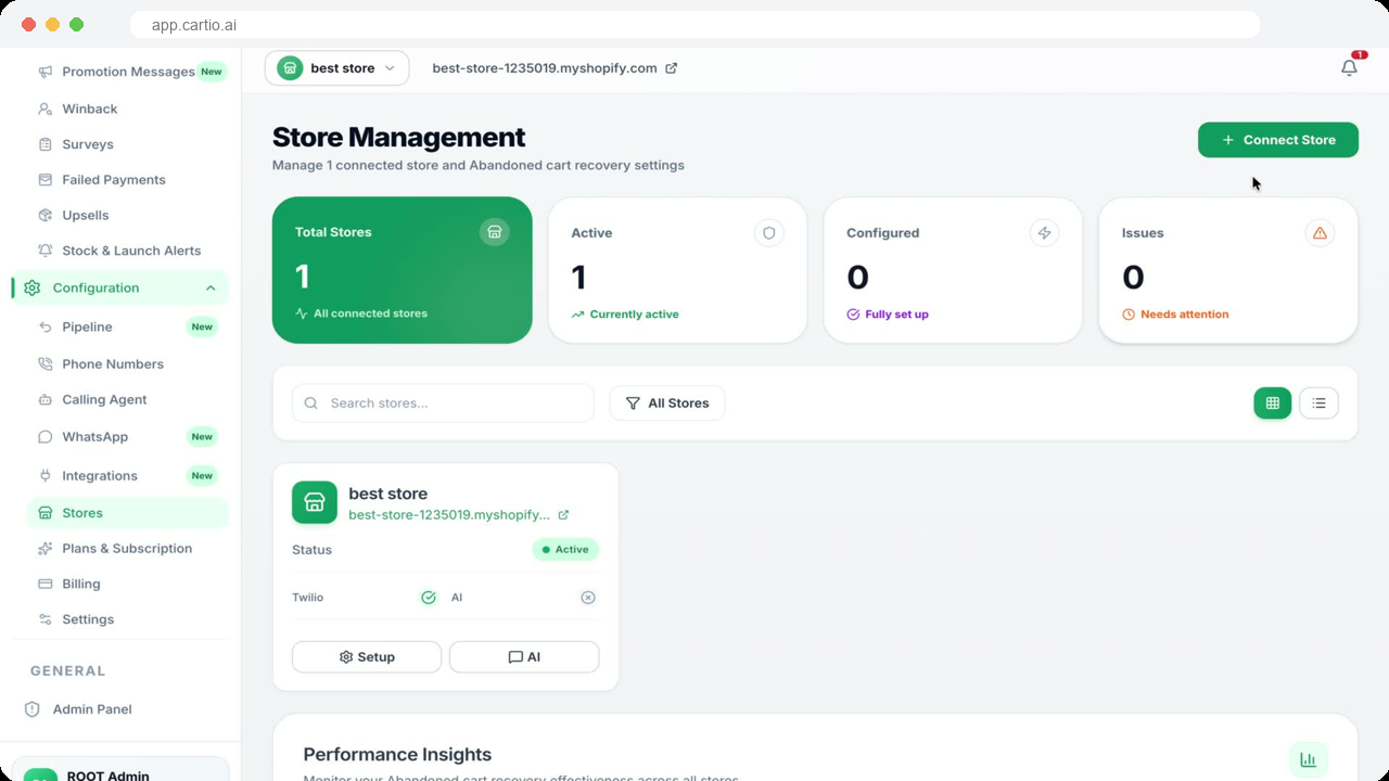 Connect your Shopify store in Cartio